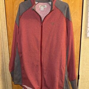 John Ashford Men's Red and Gray Lightweight Jacket
